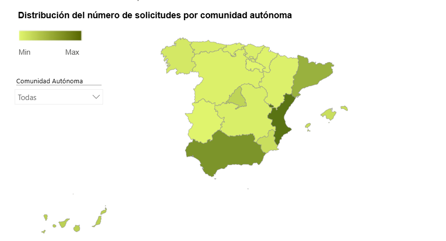 Map of mortgage applications from foreigners
