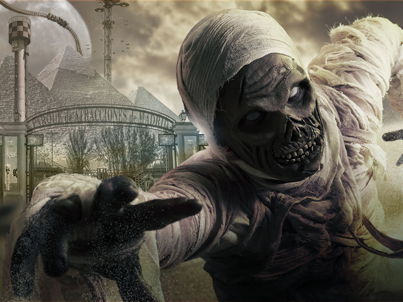 Halloween dans un parc d'attractions