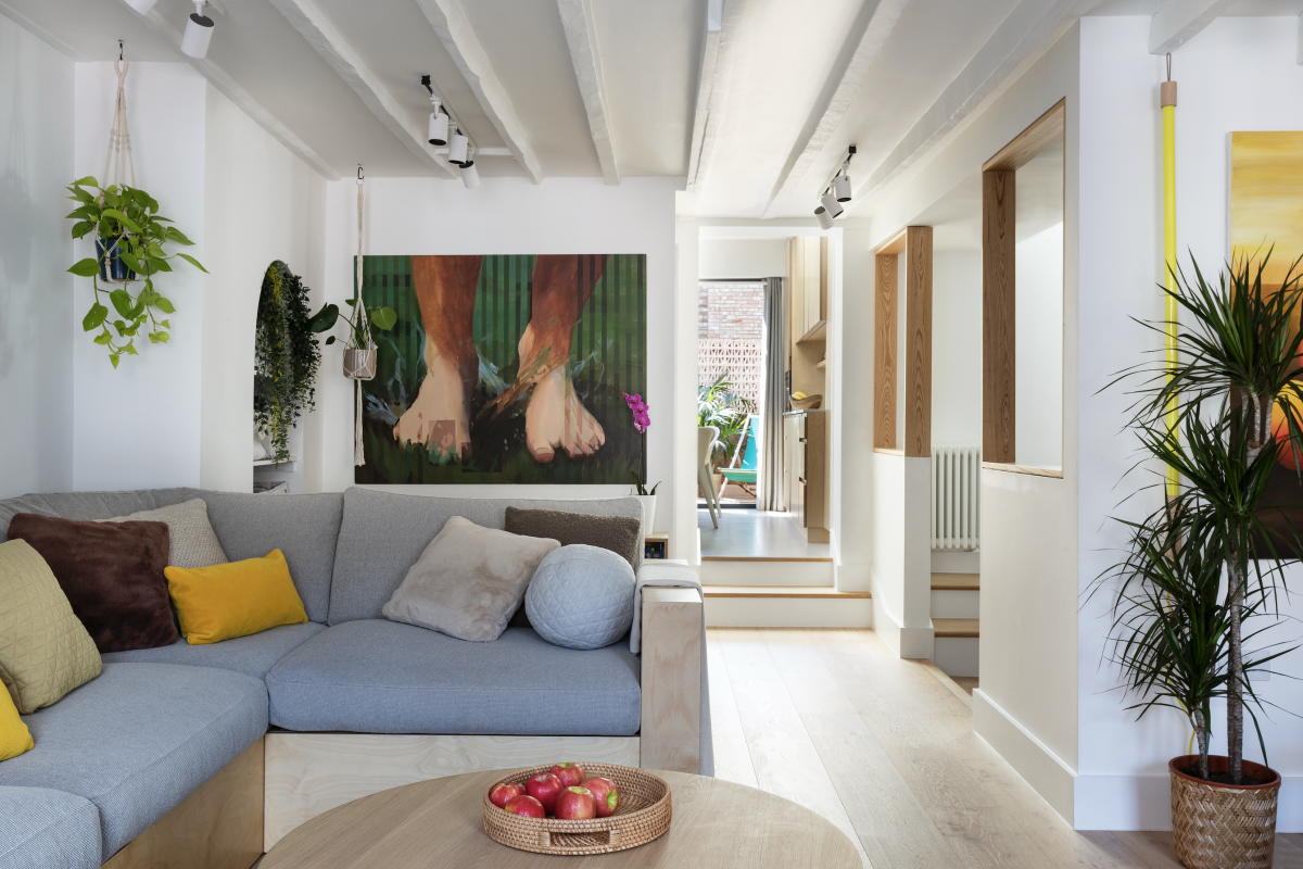 Salón de la vivienda de Sara Leonor en Upper Street. 