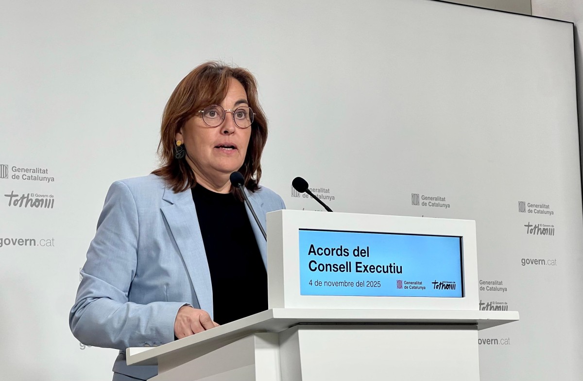 La consellera de Territori, Habitatge i Transició Ecològica i portaveu de la Generalitat, Sílvia Paneque, en una roda de premsa després del Consell Executiu