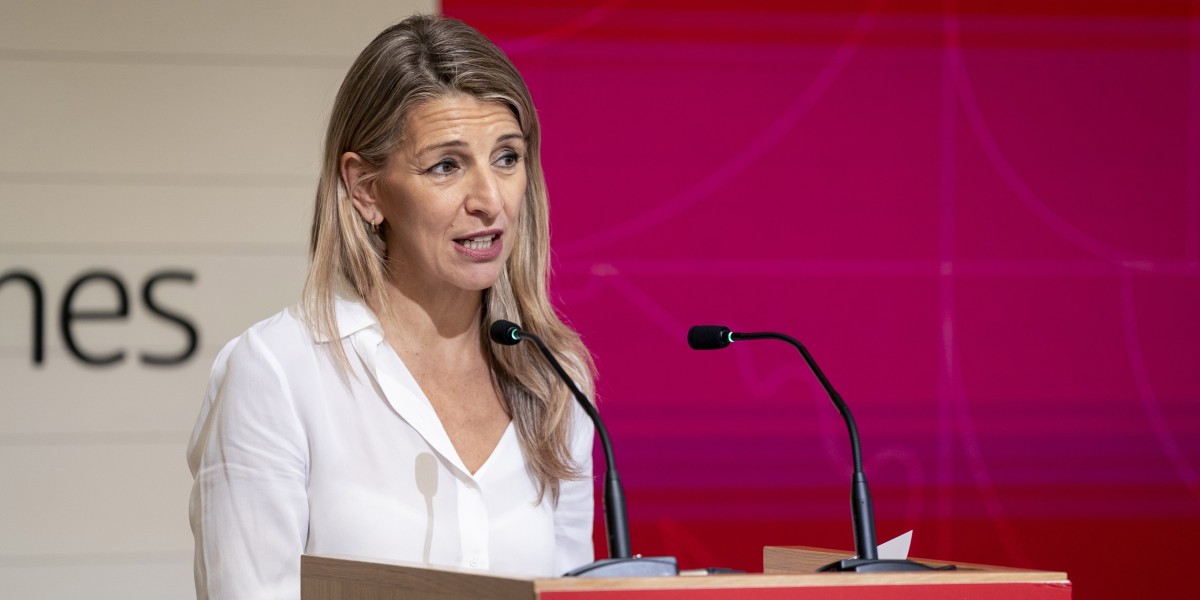 La vicepresidenta segunda y ministra de Trabajo y Economía Social, Yolanda Díaz, inaugura el acto de conmemoración del 40º aniversario del programa TándEM en la Galería de las Colecciones Reales