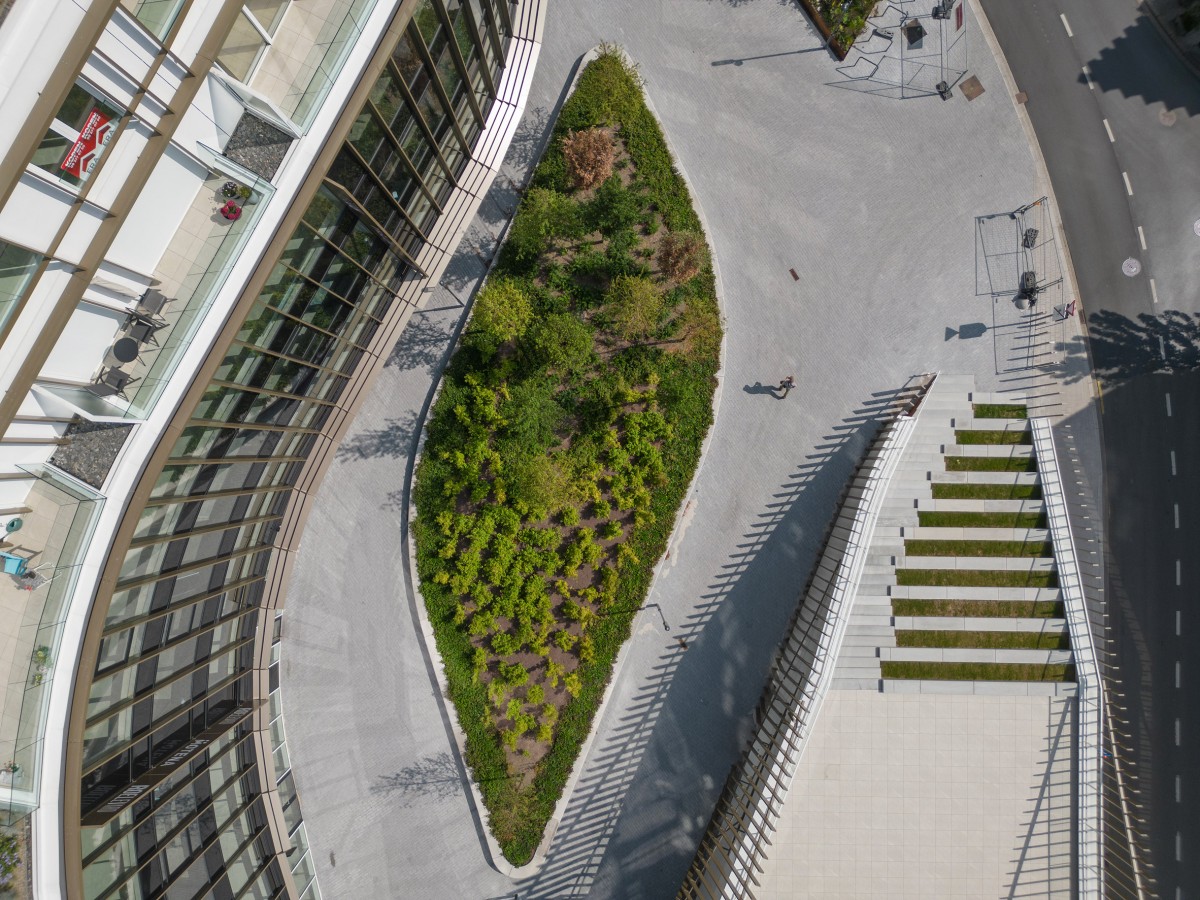 En el epicentro del conjunto se ha creado una plaza pública abierta.