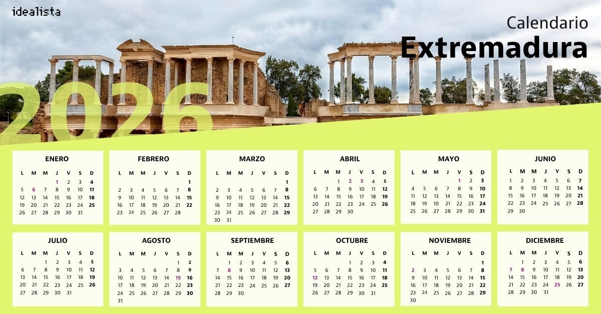 Calendario laboral Extremadura 2026
