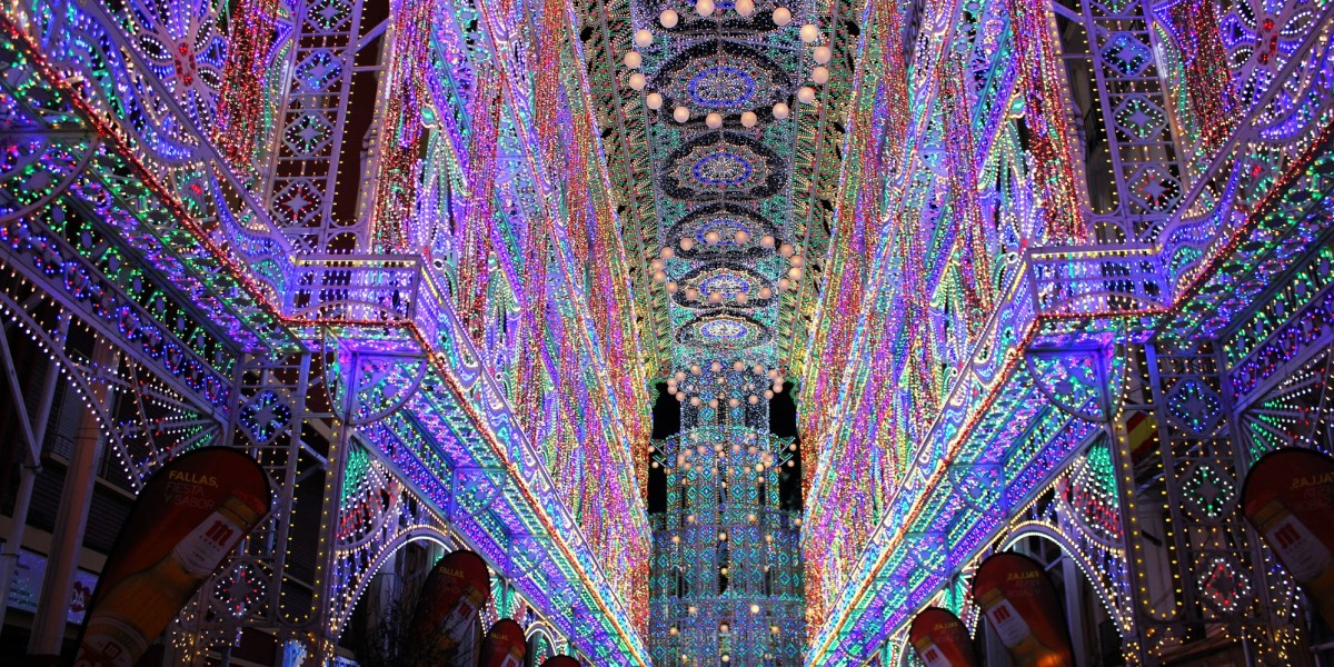 Village with best Christmas lights Spain