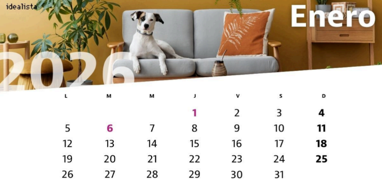 calendario enero 2026