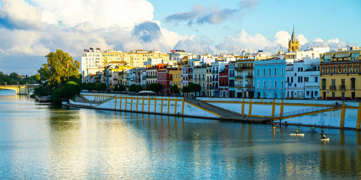 Is Seville near a beach?