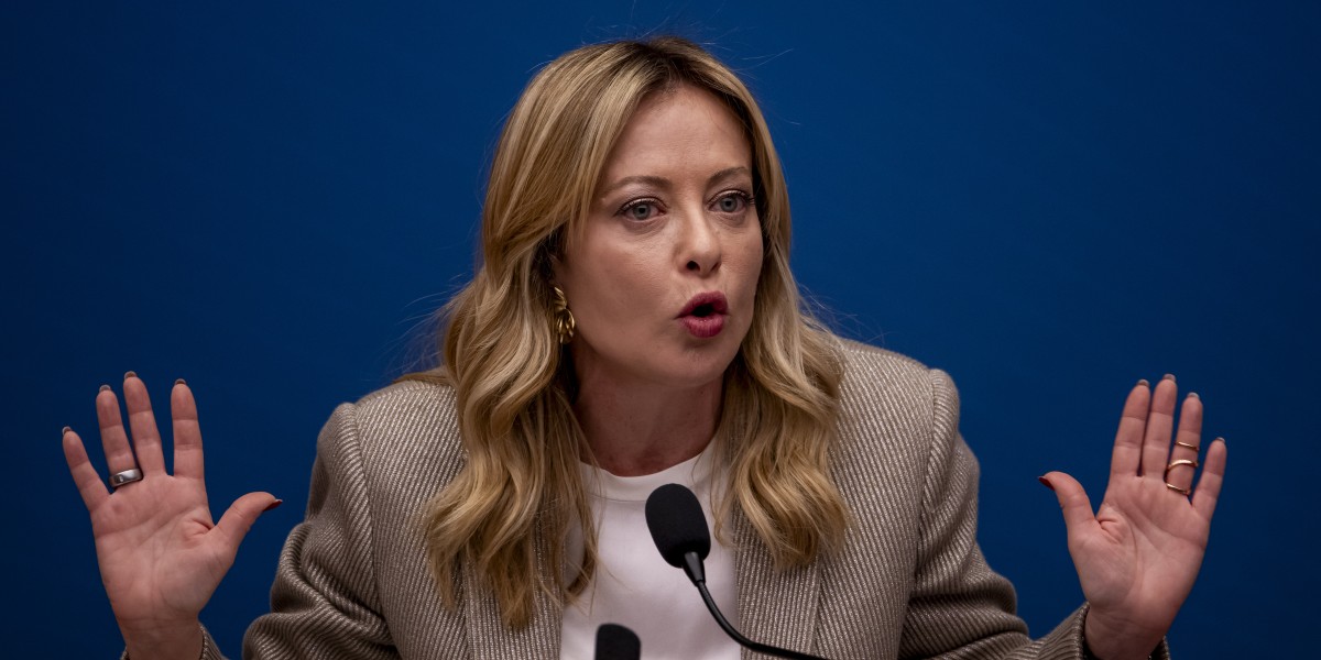 La presidenta del Consejo de Ministros de Italia, Giorgia Meloni