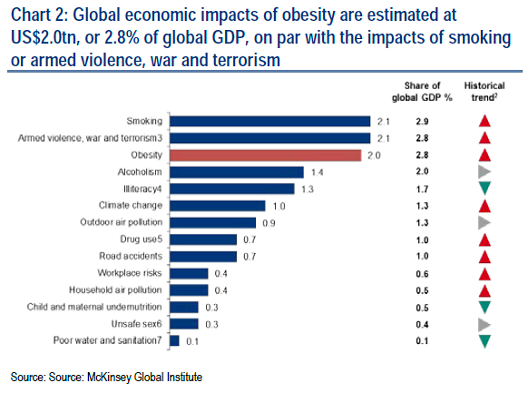 El riesgo de la obesidad: análisis del impacto que tiene en la sociedad y en la economía