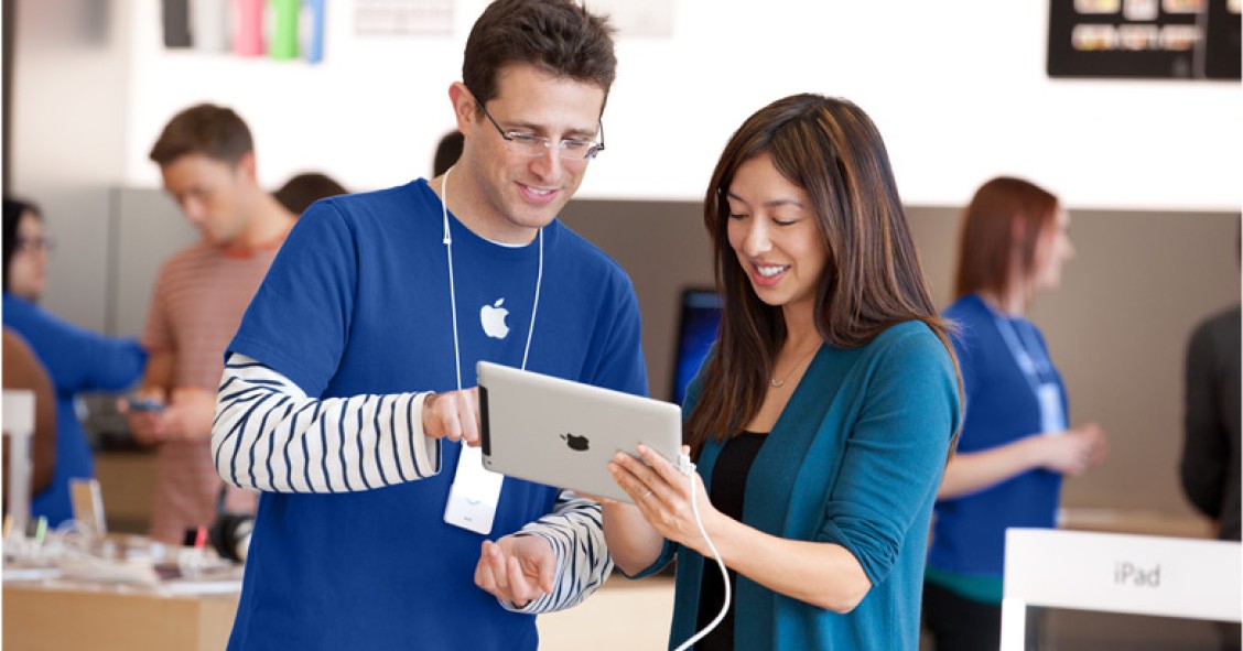 la mayor parte de los trabajadores de apple están vinculados a sus aplicaciones online (fuente: apple)