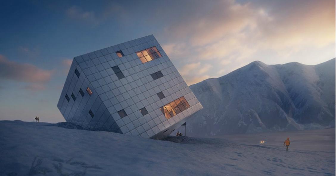 Hoteles con encanto: un sorprendente albergue de alta montaña con forma de cubo en Eslovaquia