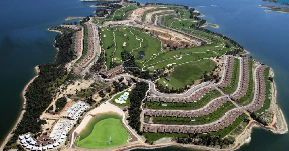 imagen aérea de la isla de valdecañas