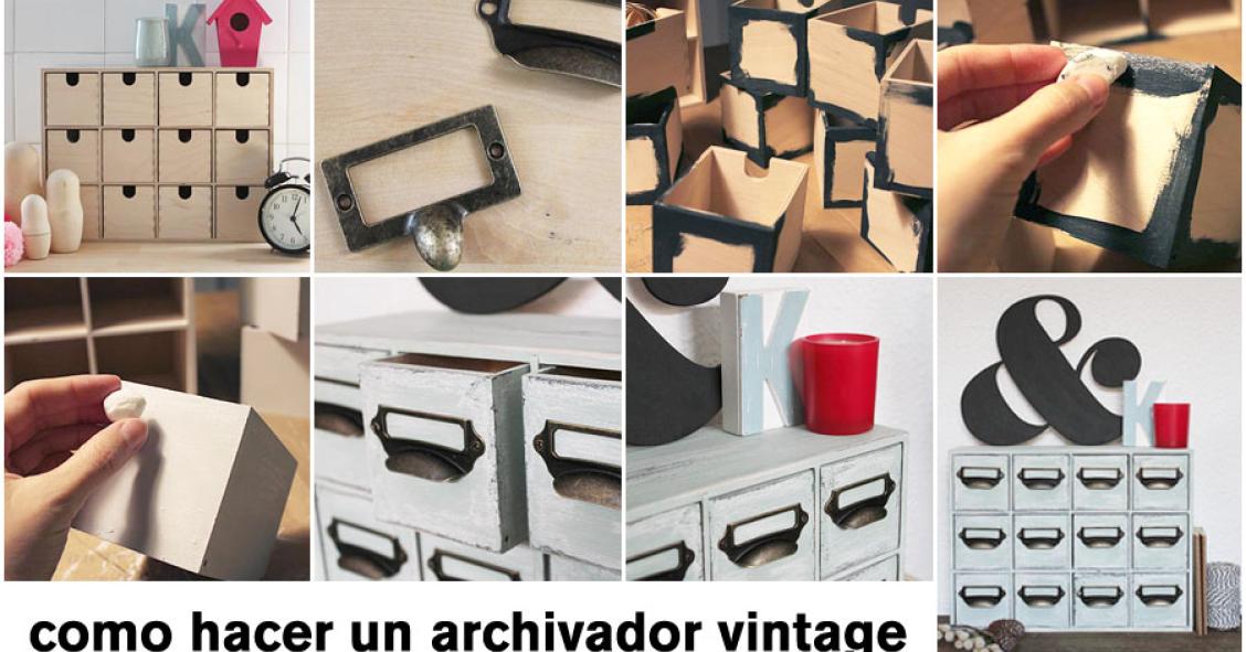 cómo hacer un archivador vintage