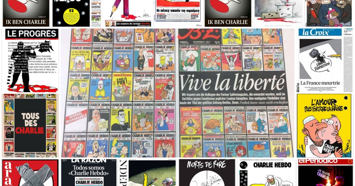 La tragedia del semanario ‘Charlie Hebdo’ en 17 portadas-homenaje de la prensa mundial (fotos)