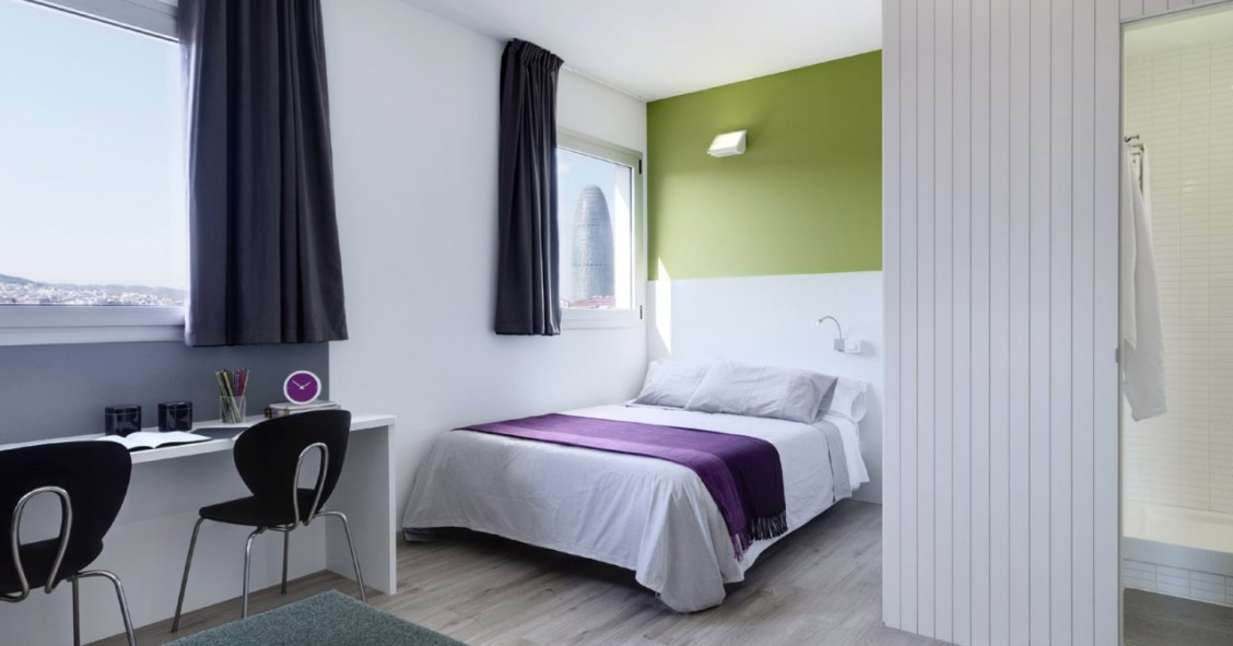 residencia universitaria de Melon District Marina en Barcelona