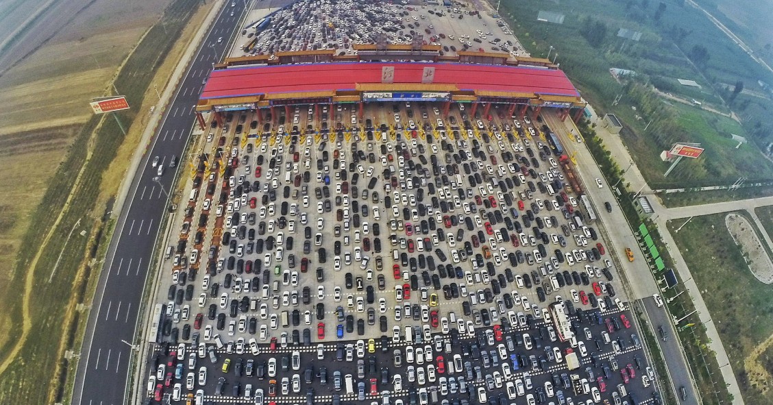 coches en cola en China