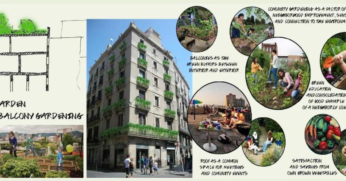 Casa ecológica con jardín sobre el techo