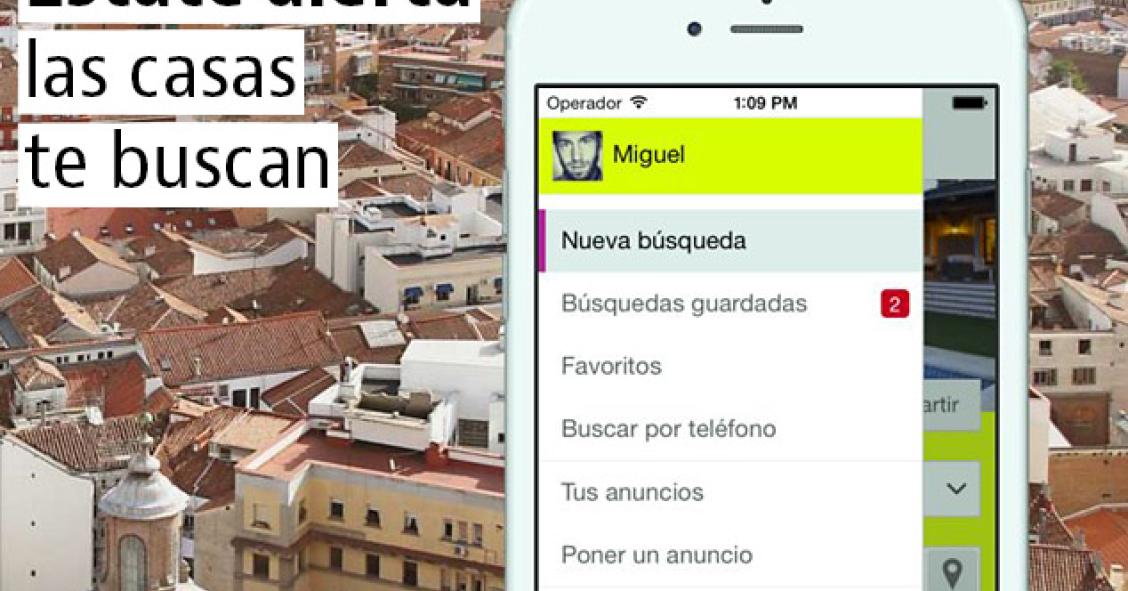 Miguel está alerta, se guardó dos búsquedas de pisos que le interesan y ahora idealista le avisa cada vez hay un anuncio nuevo