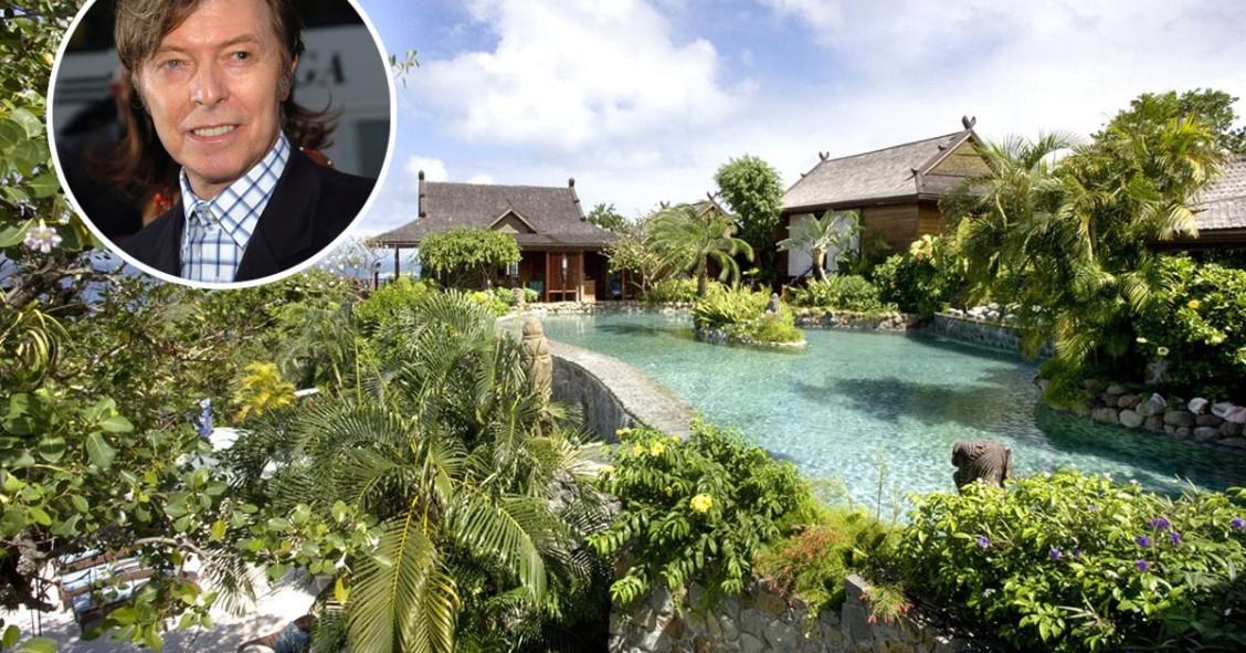 El tranquilo refugio de David Bowie en una isla privada del Caribe