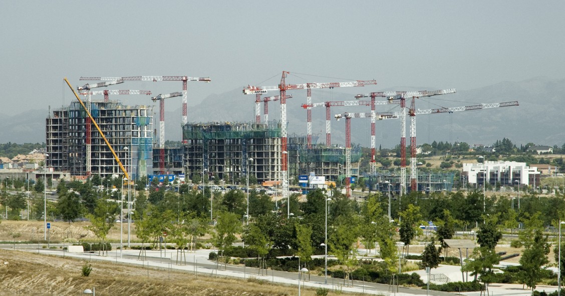 Complejo residencial en construcción en Madrid