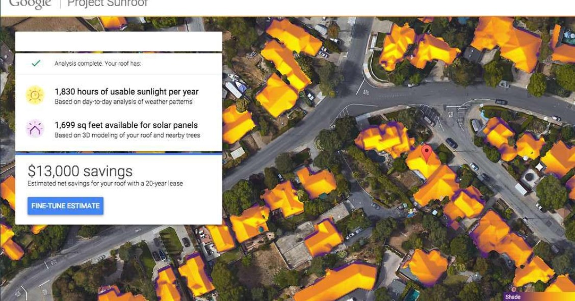 ¿Tienes sitio en el tejado para paneles solares? Google te lo dice y te calcula cuánto costaría