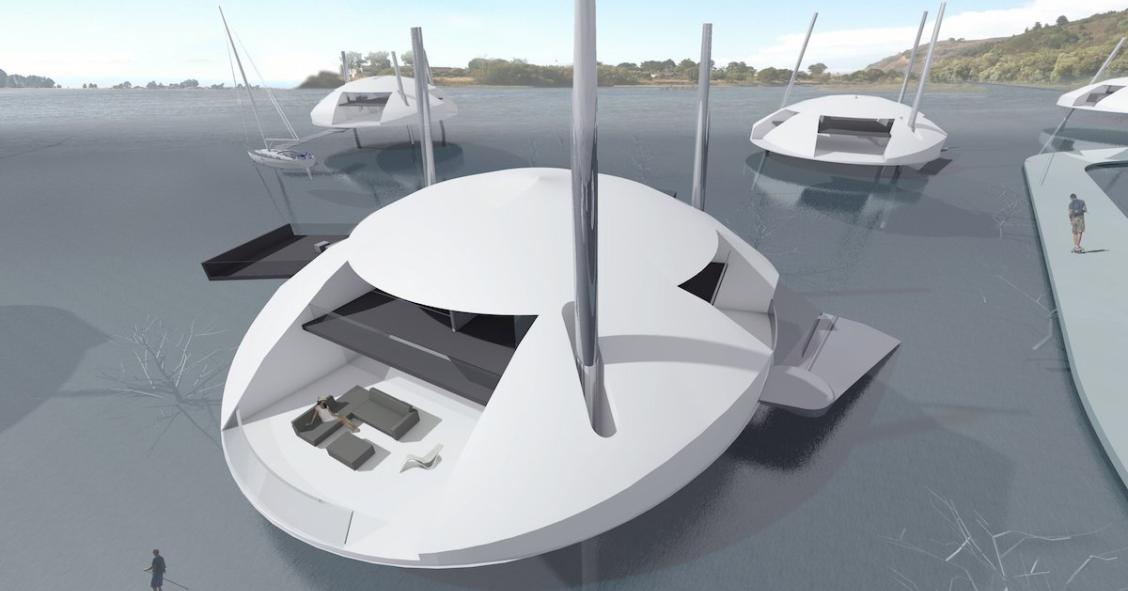 La casa ‘con patas’ que se levanta cuando hay inundaciones o sube la marea