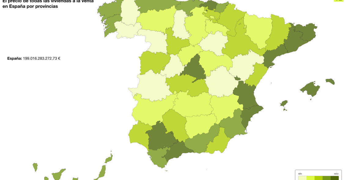 Todas las viviendas usadas a la venta en España cuestan 200.000 millones de euros
