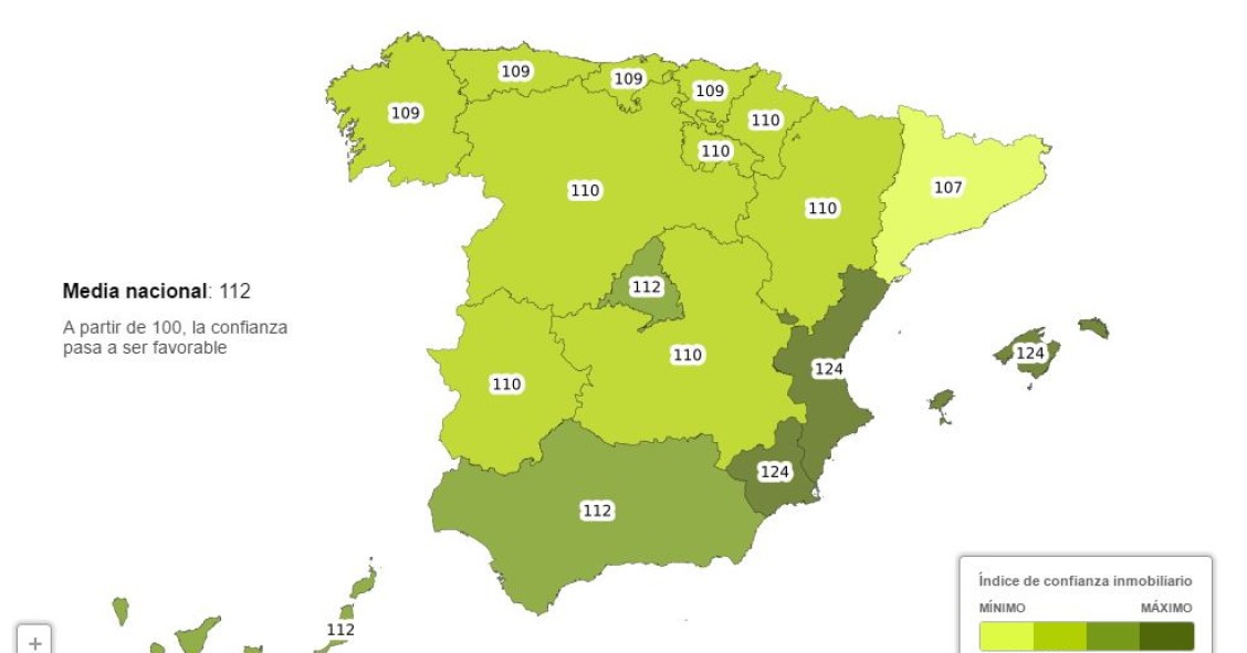La vivienda, cuestión de confianza: las mejores expectativas para comprar casa se dan en el Mediterráneo, salvo Cataluña