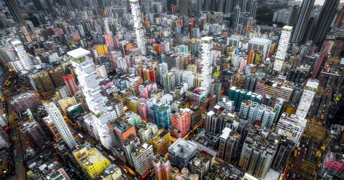 Rascacielos modulares o la solución a la vivienda en Hong Kong