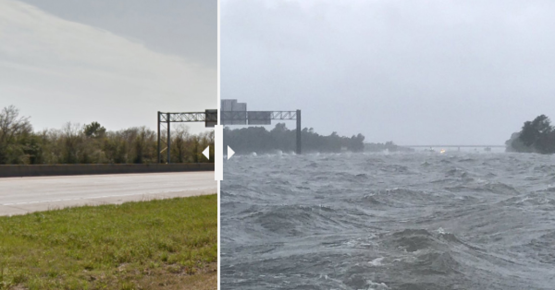 El antes y el después de Houston tras el paso del huracán Harvey