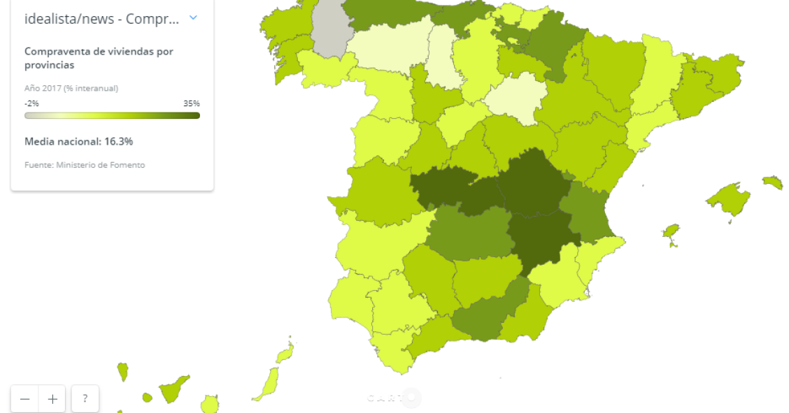 Las provincias manchegas lideran el crecimiento de las compraventas de casas en 2017
