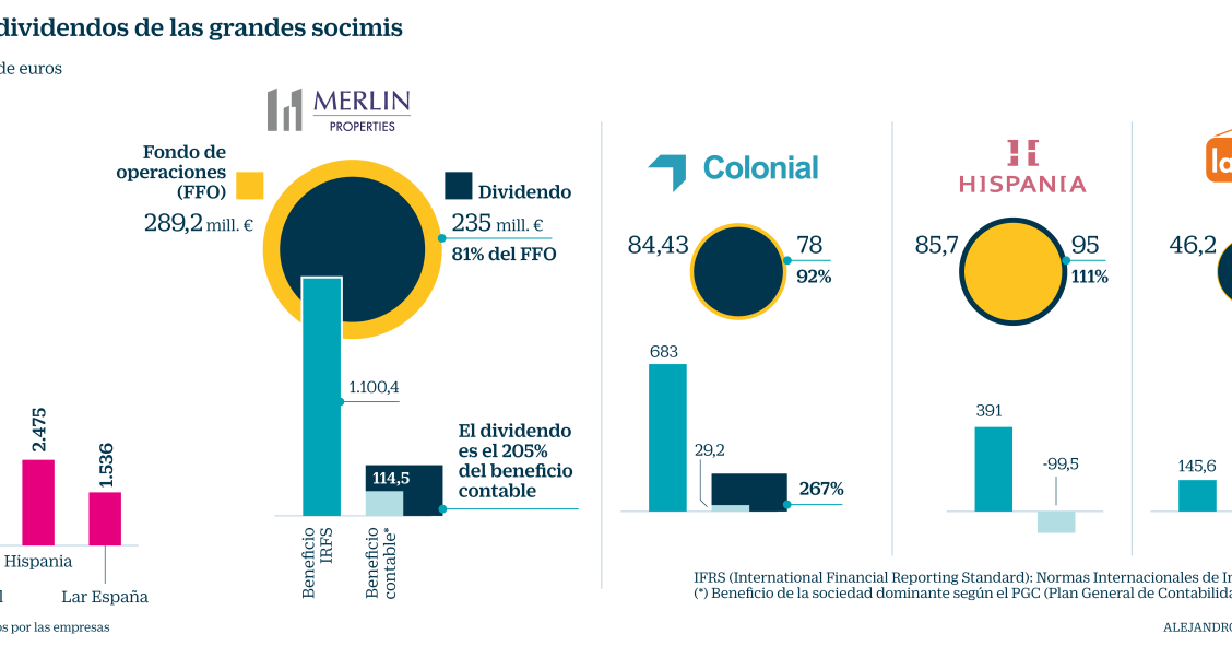 Imagen del día: Así pagan dividendos las principales socimis