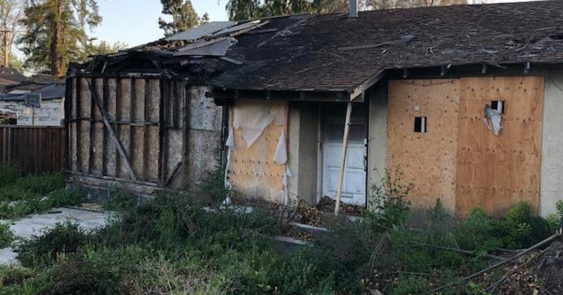 La vivienda se quemó hace dos años