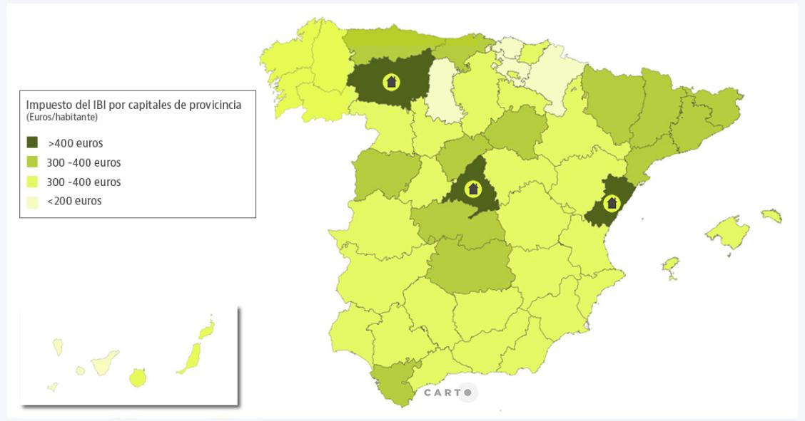 Castellón, León y Tarragona cobran un IBI más caro que Barcelona… pero nadie supera a Madrid