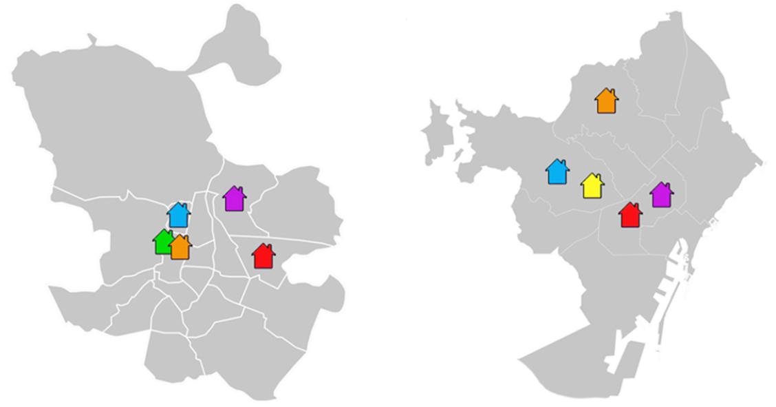 El monopoly de los candidatos: dónde viven los aspirantes a las alcaldías de Madrid y Barcelona