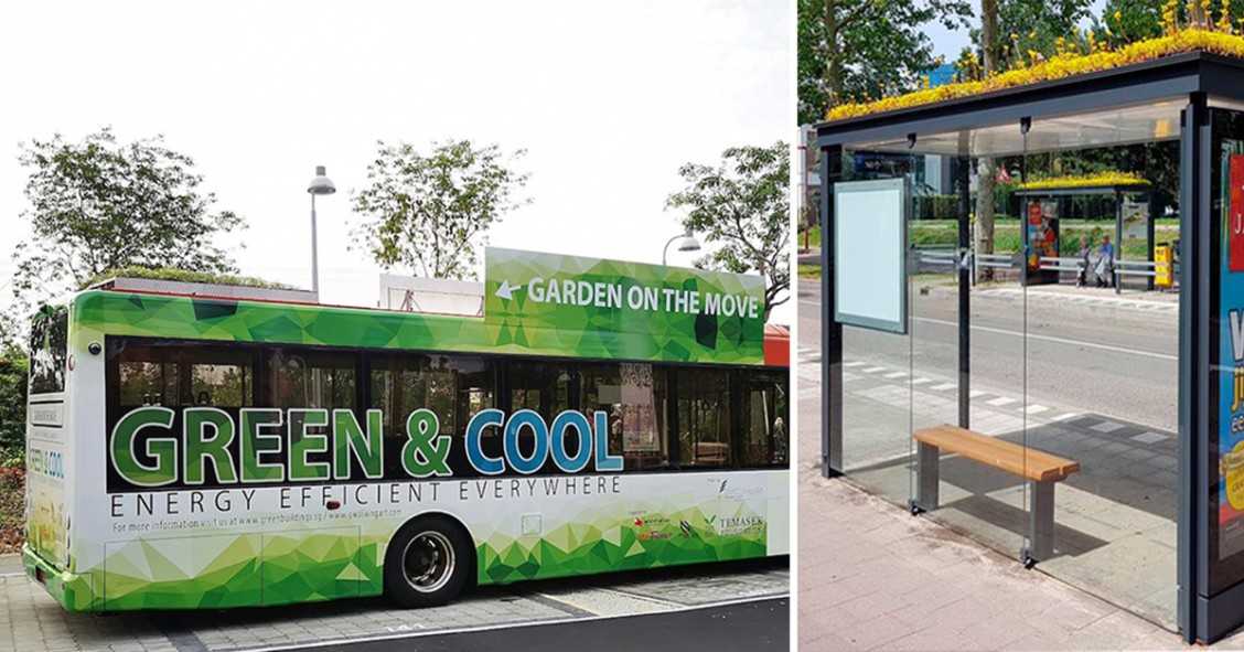 El mobiliario urbano y el transporte público también se pasan al verde: así lucen en Singapur y Holanda