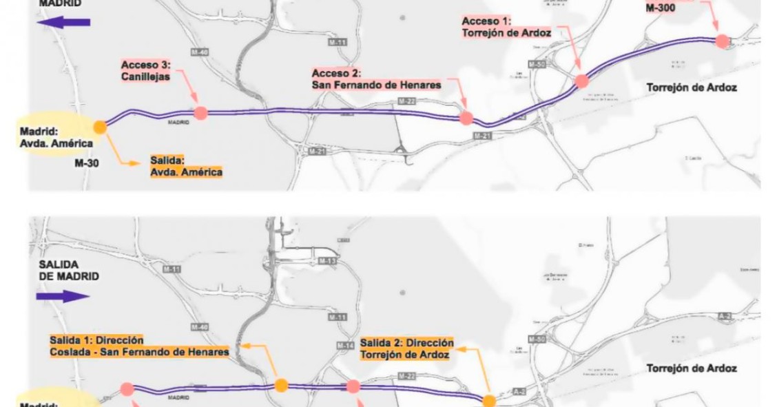 La ausencia de Gobierno retrasa el carril Bus-Vao de la carretera A2