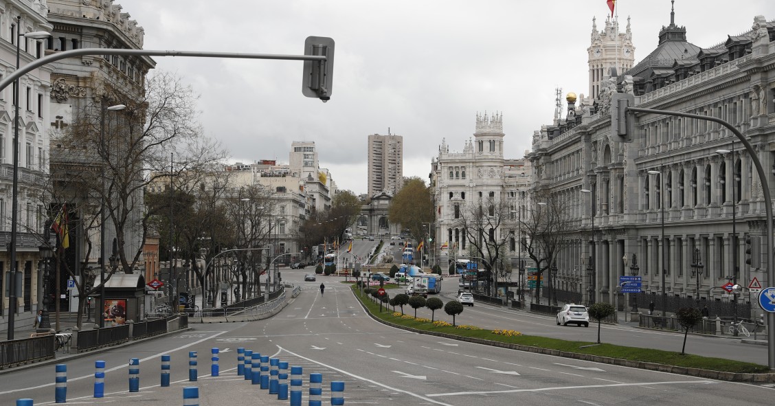 Las ciudades españolas, vacías con el estado de alarma por el coronavirus