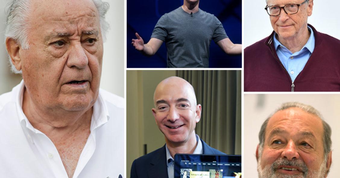 Ortega, Bezos, Gates, Slim y Zuckerberg: la lucha contra el covid-19 de los más ricos del mundo