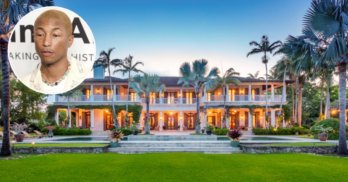 El cantante Pharrell Williams compra esta mansión en Miami durante la cuarentena