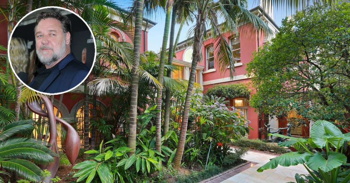 La antigua residencia de Russell Crowe en Sídney busca nuevo propietario