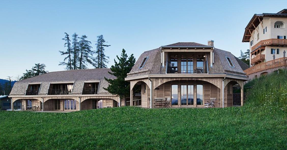 Suites de lujo hechas con madera recuperada en las montañas del Tirol