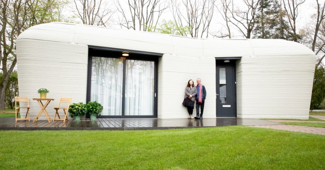 Una pareja holandesa paga 800 euros al mes por vivir en la primera casa europea impresa en 3D