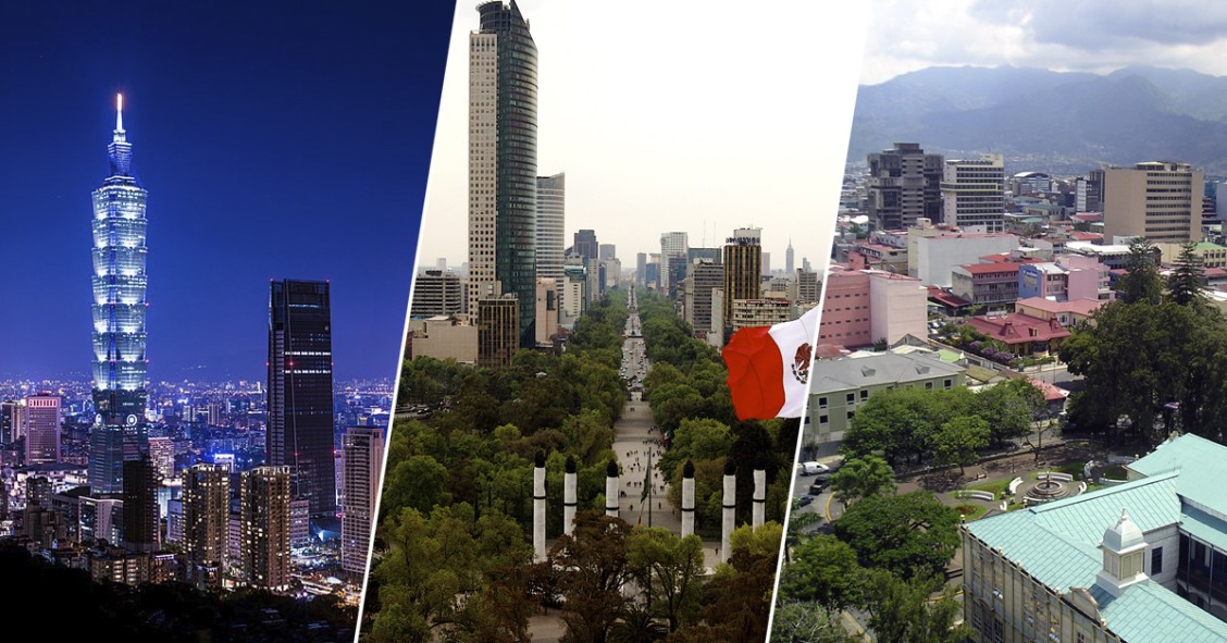 Taiwán, México y Costa Rica, los mejores países para vivir según los trabajadores extranjeros
