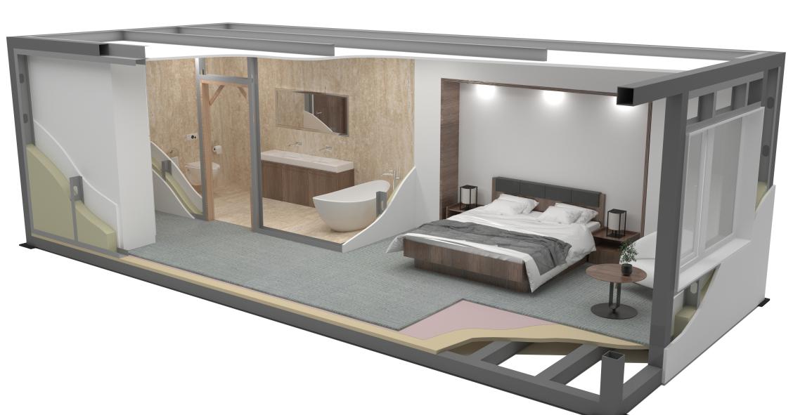 Llegan las habitaciones prefabricadas que se pueden comprar desde 25.000 euros a una empresa española
