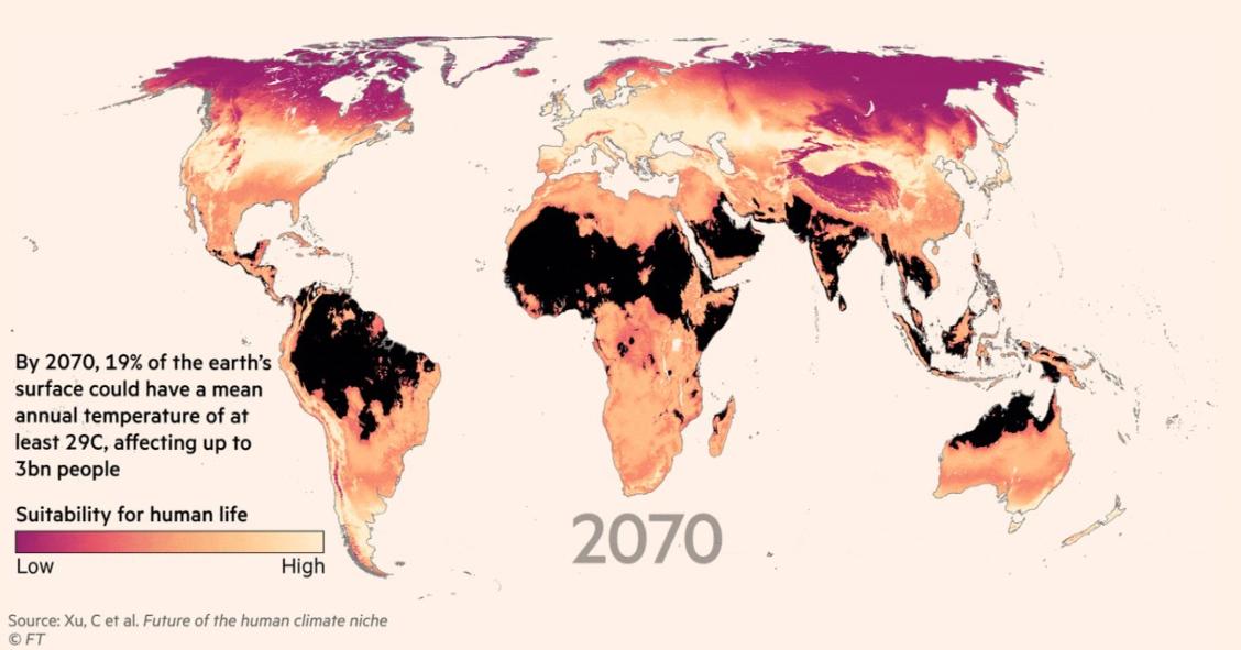 Imagen del día: las temperaturas extremas que se pueden alcanzar si no se actúa contra el cambio climático