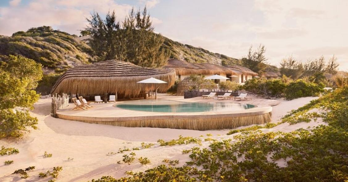 Un espectacular hotel en África formado por cabañas de paja y rodeado de playas paradisíacas