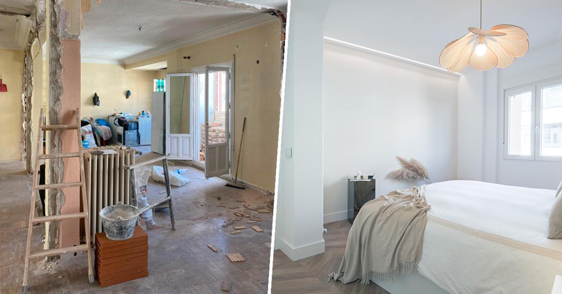 La reforma de un piso de 120m2 con mucho pasillo: fotos del antes y después