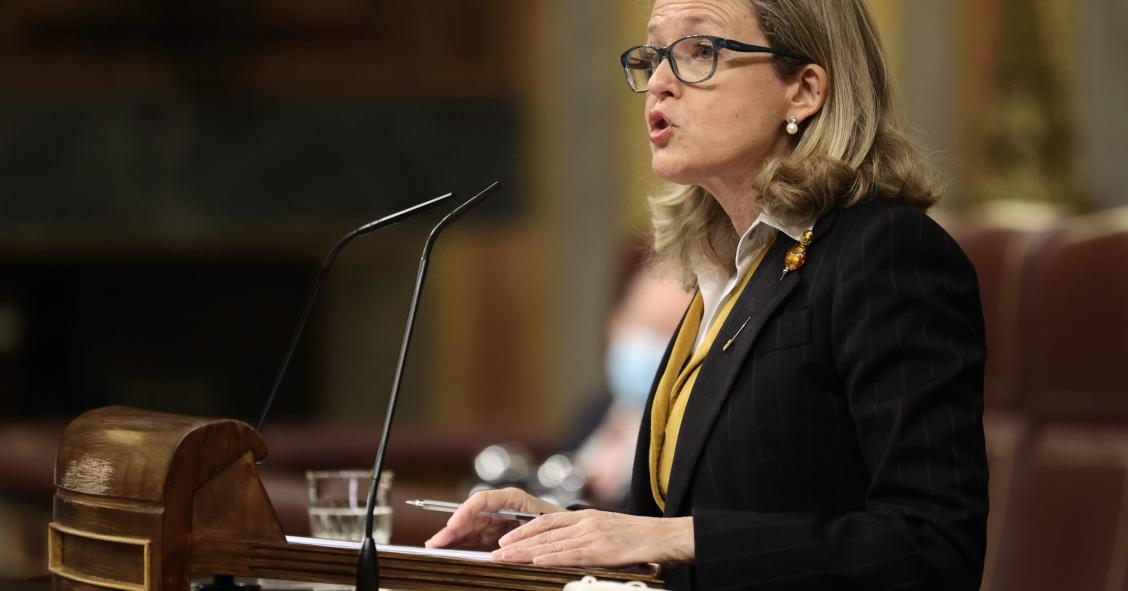 La vicepresidenta primera del Gobierno y ministra de Asuntos Económicos y Transformación Digital, Nadia Calviño
