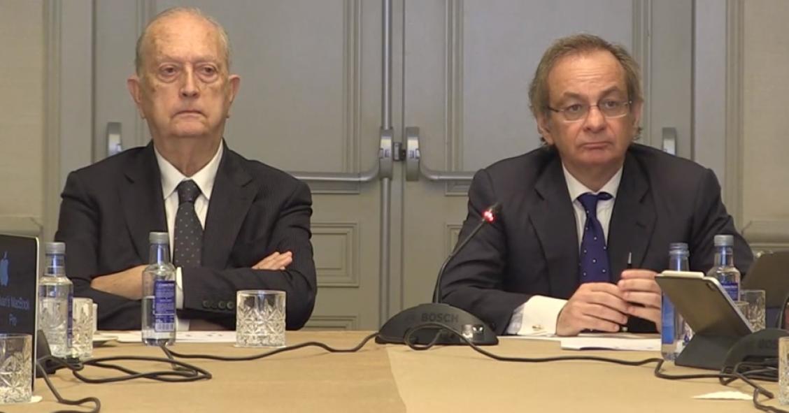 El presidente de Colonial, Juan José Brugera, y el consejero delegado, Pere Viñolas