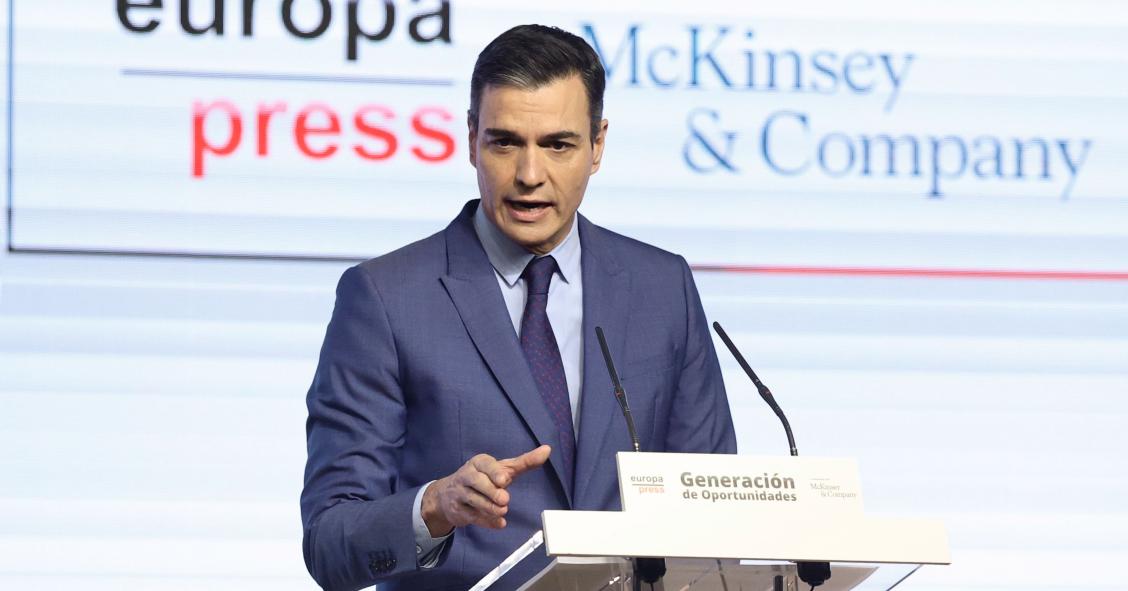 El presidente del Gobierno, Pedro Sánchez